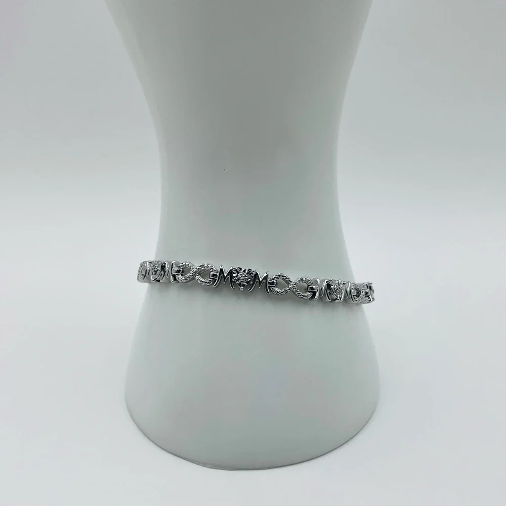 Beautiful MOM Natural Diamond Accented Bracelet - Picture 5 of 6